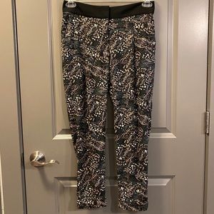 Loft Printed Dress Pants, Sz 2P